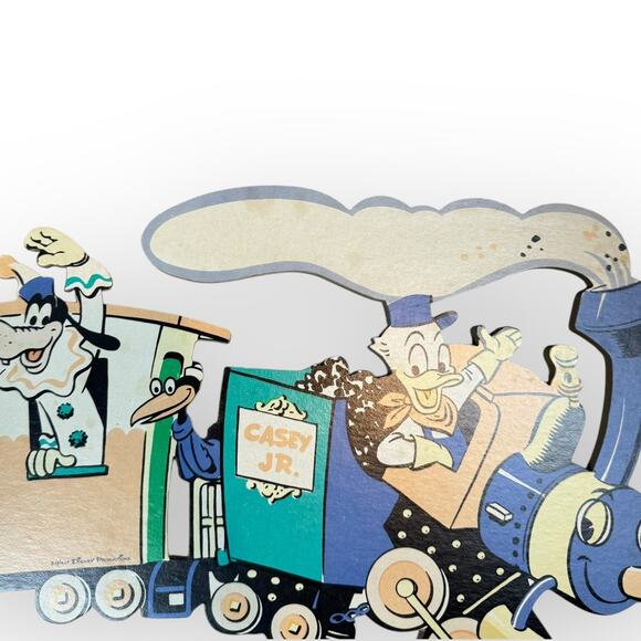 Vintage 1960's Walt Disney Wall Decor Train Mickey 4 PCs - Picture 10 of 12